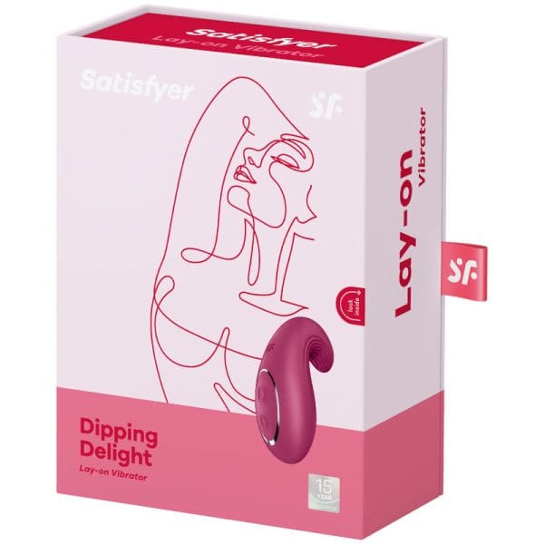SATISFYER - DIPPING DELIGHT LAY-ON VIBRATOR RED 4